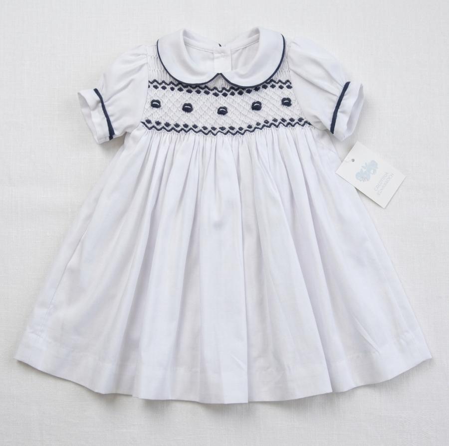 Vestido de viyela con punto smock