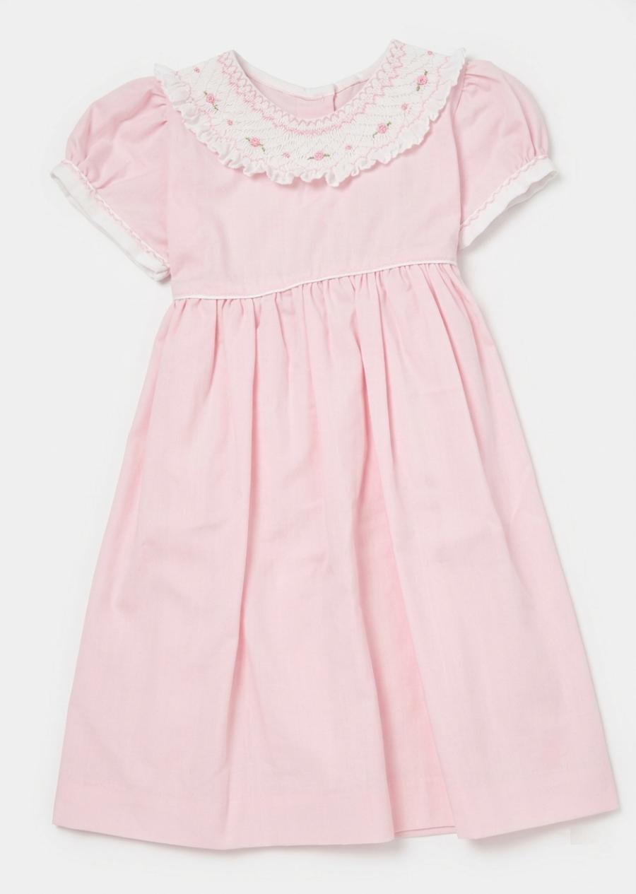 Vestido viyela rosa