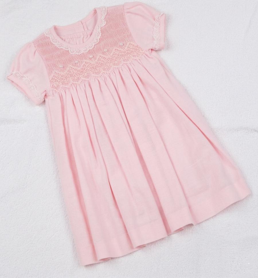 Vestido viyela rosa