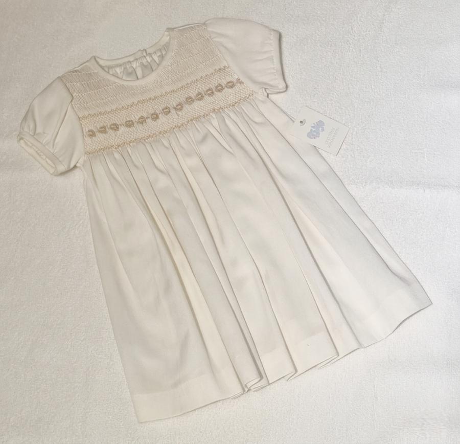 Vestido de viyela con punto smock