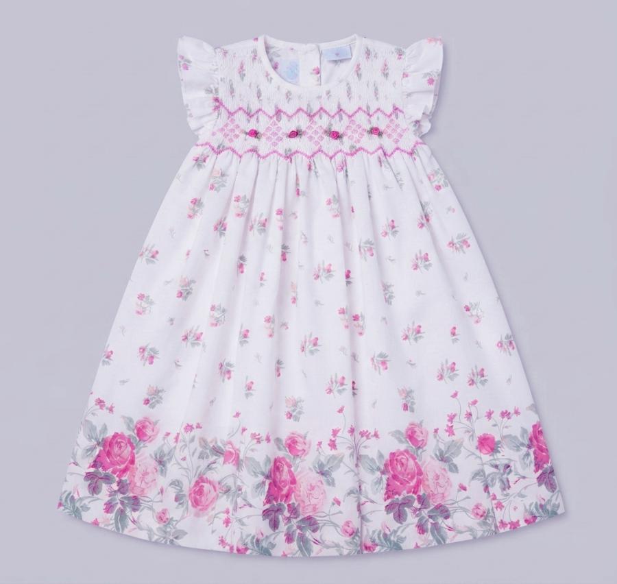 Vestido Poplin estampado con guarda