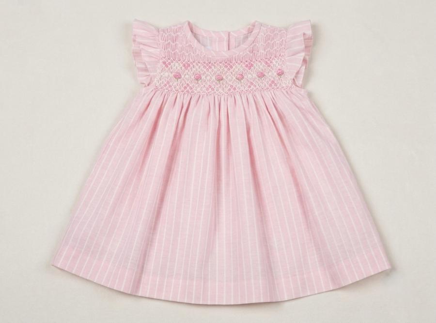Vestido lino rayado
