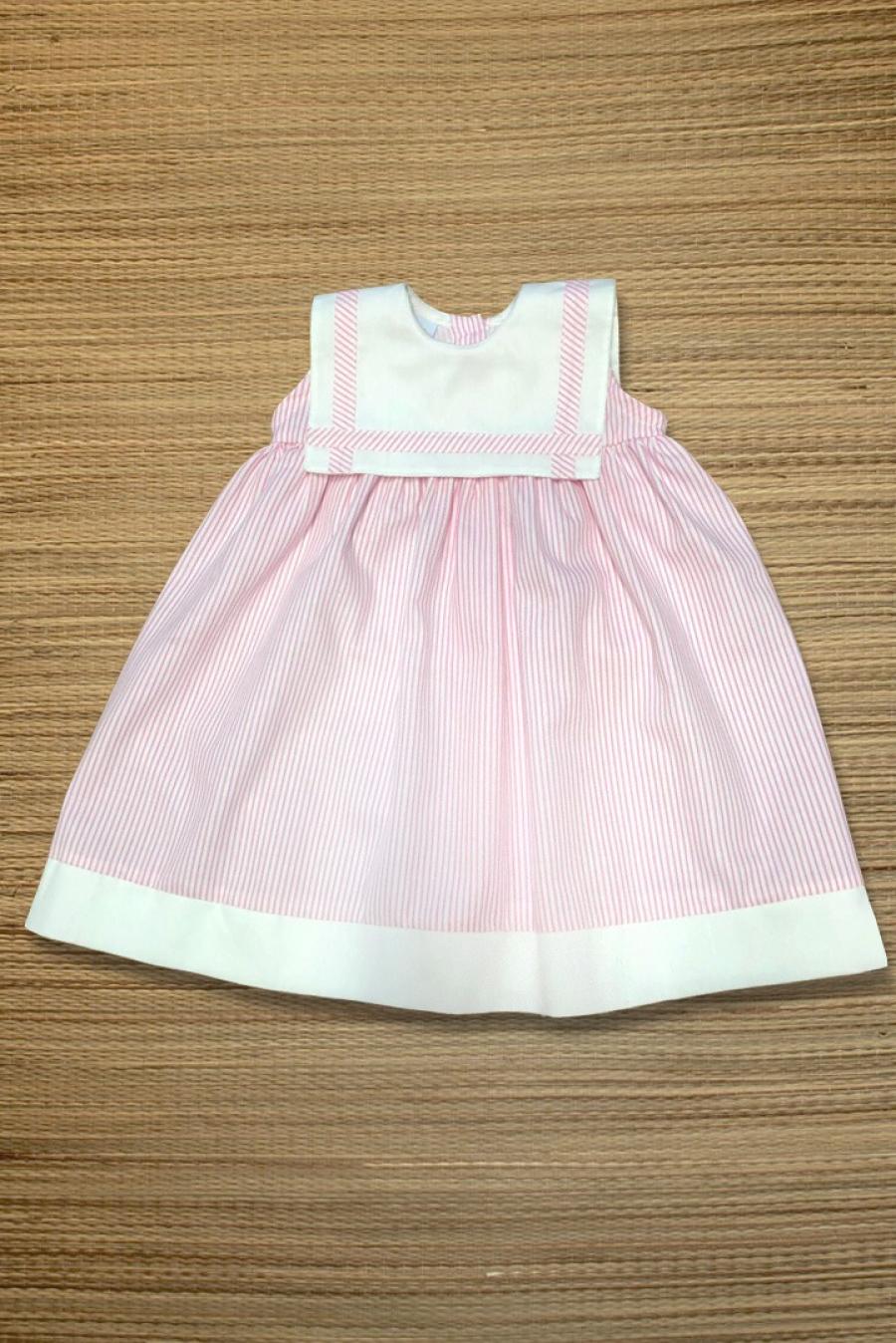 Vestido pique rayado