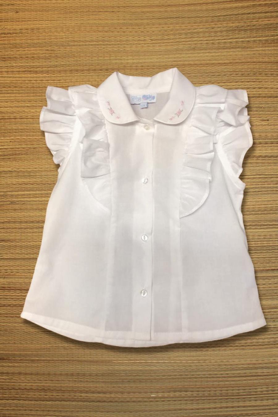 Blusa cuello bordado