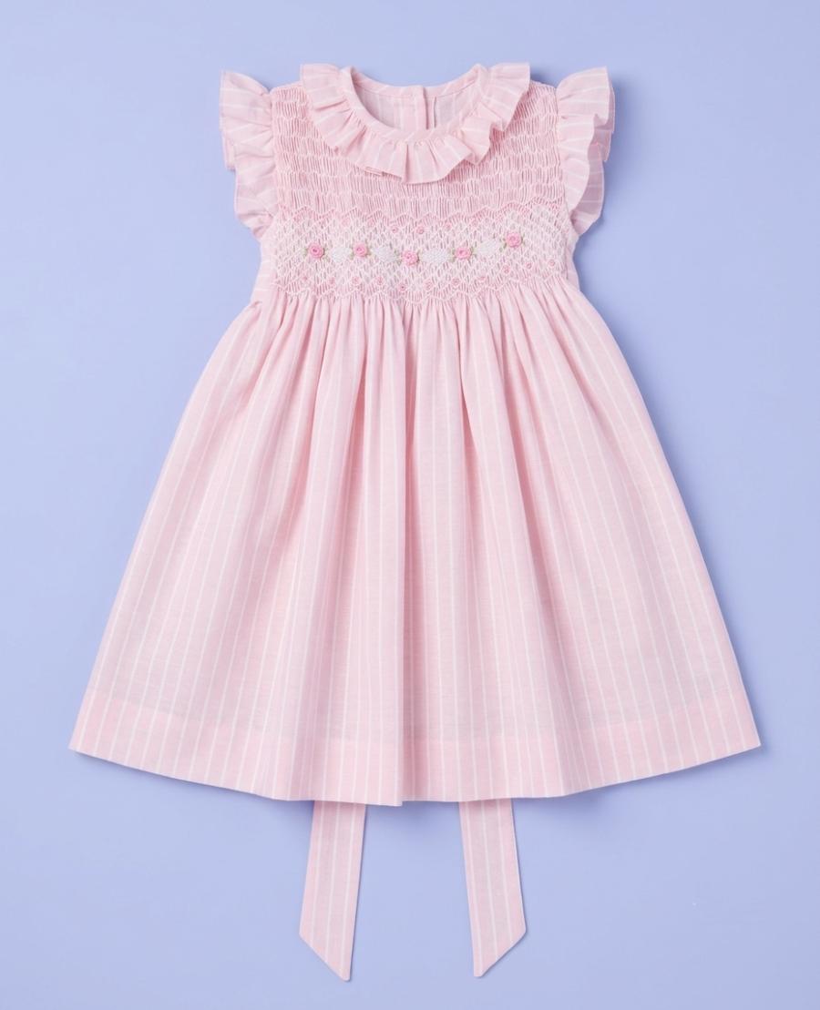 Vestido lino rayado