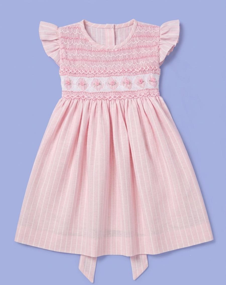 Vestido lino rayado