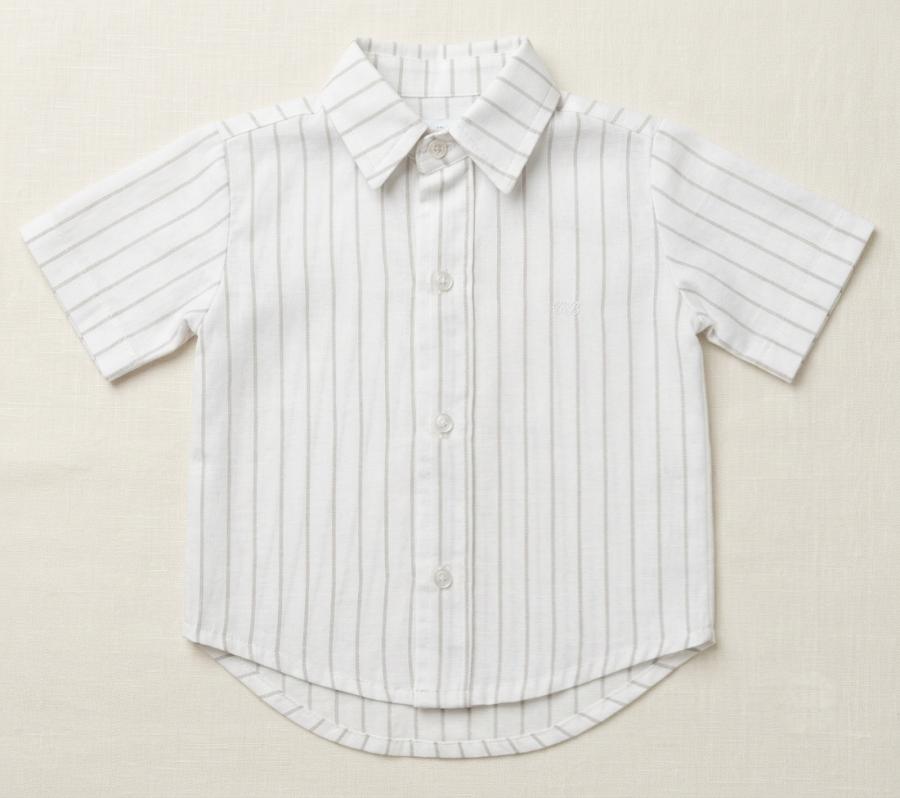 Camisa lino rayada